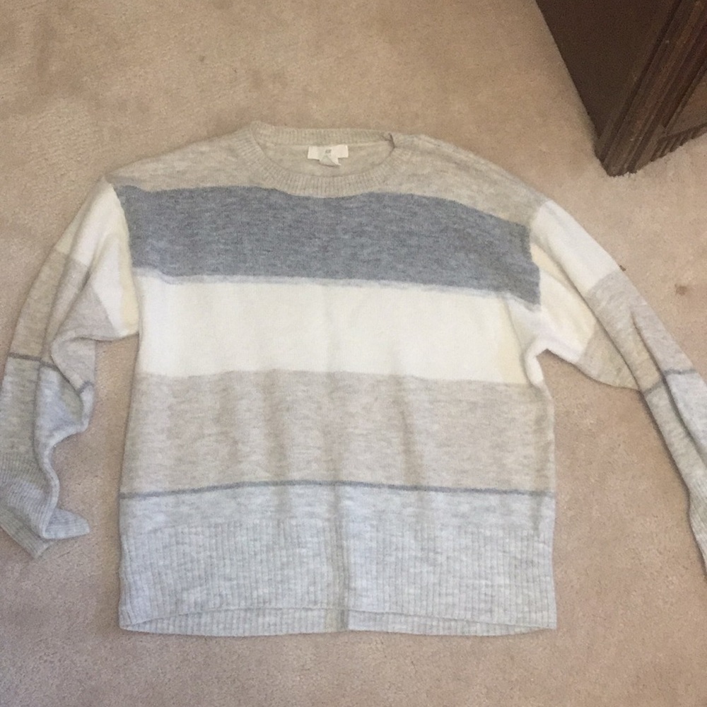 Striped knit sweater
